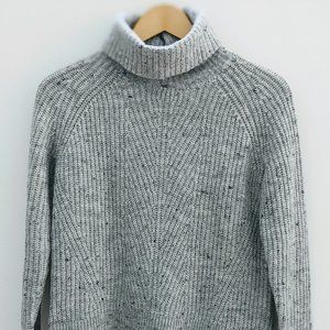 Madewell Grey Chunky Turtleneck Sweater